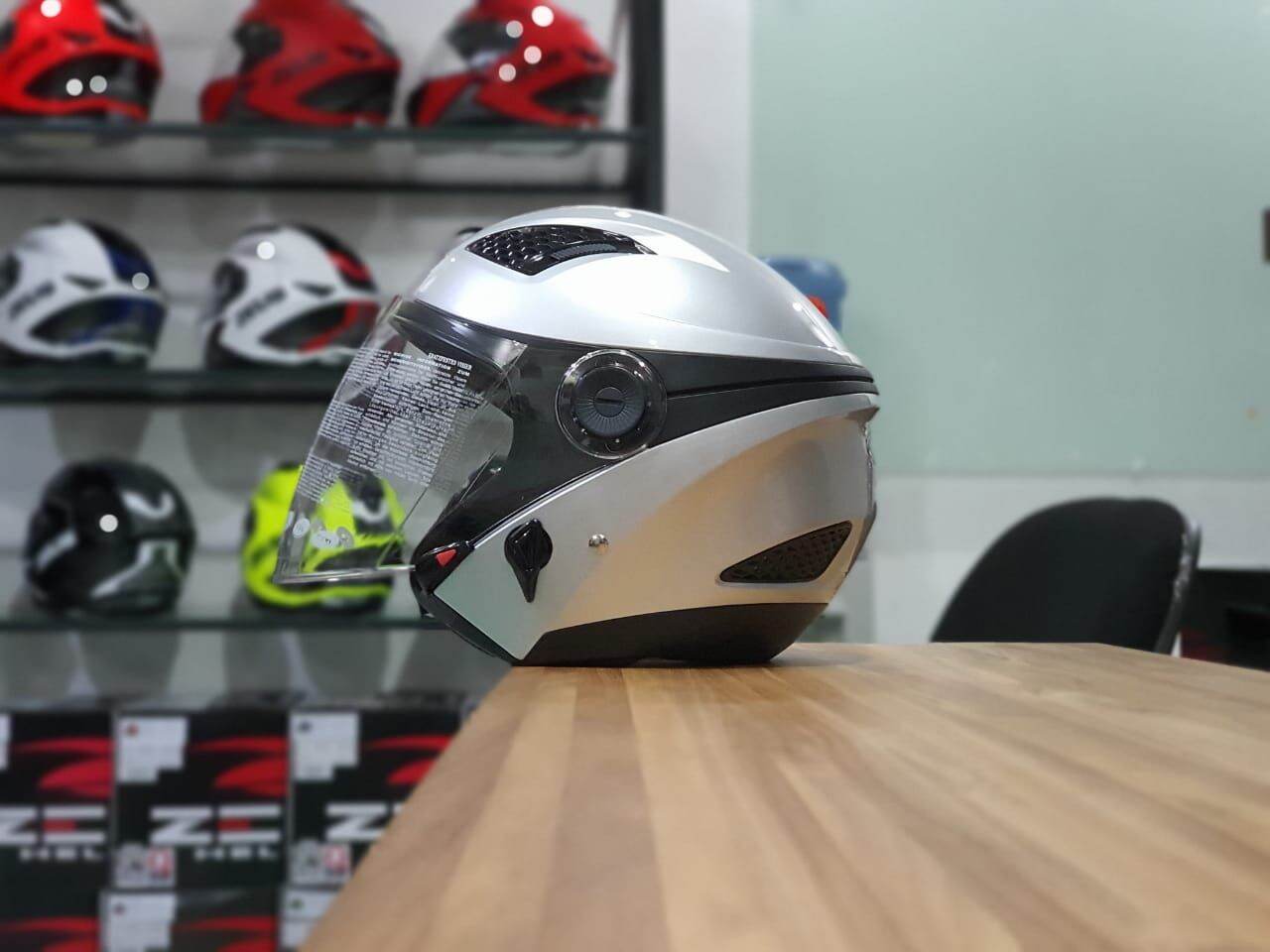 Jual helm zeus half hot sale face