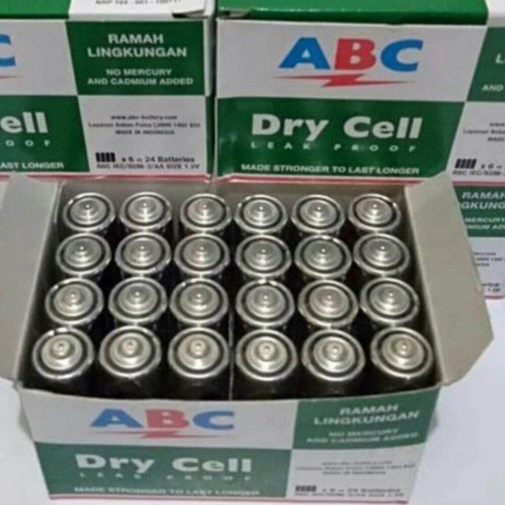 Batre Baterai Battery Batu Batre Abc Aa Warna Biru Dan Hijau Isi 24 Pcs