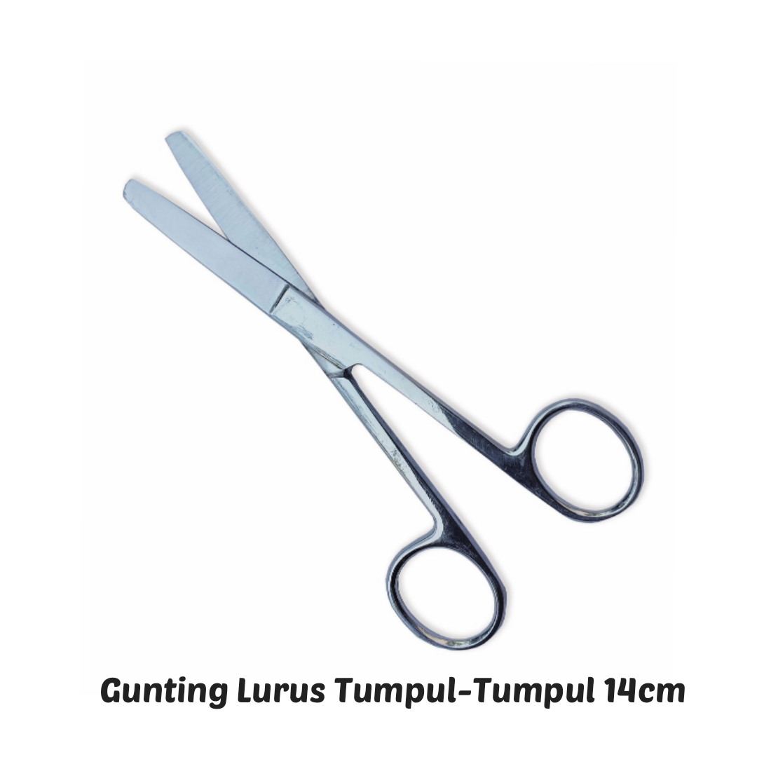 Gunting Operasi Tumpul Tumpul Lurus 14cm Stainless Steel Lazada Indonesia 