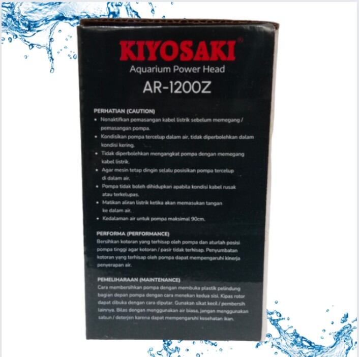 KIYOSAKI AR 1200Z POMPA KOLAM KECIL AQUARIUM AQUASCAPE