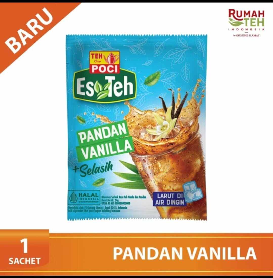 Es Teh Poci Rasa Pandan Vanila Kemasan Sachet Bubuk | Lazada Indonesia