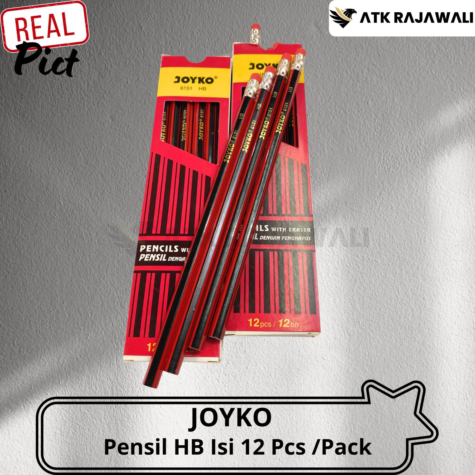 Pensil Joyko HB 6151 / Pensil Joyko HB Dengan Penghapus / 1 Pack(12 Pcs)