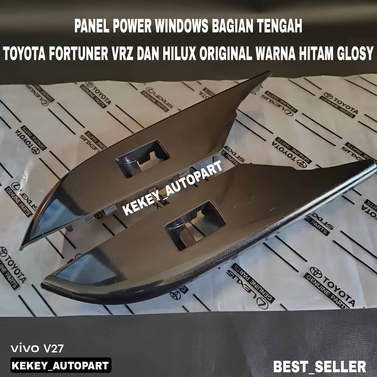 Panel Power Window Bagian Tengah Toyota Fortuner VRZ Dan Hilux Warna Hitam Glosy Original Harga 100,000 rupiah*Gratis Ongkir