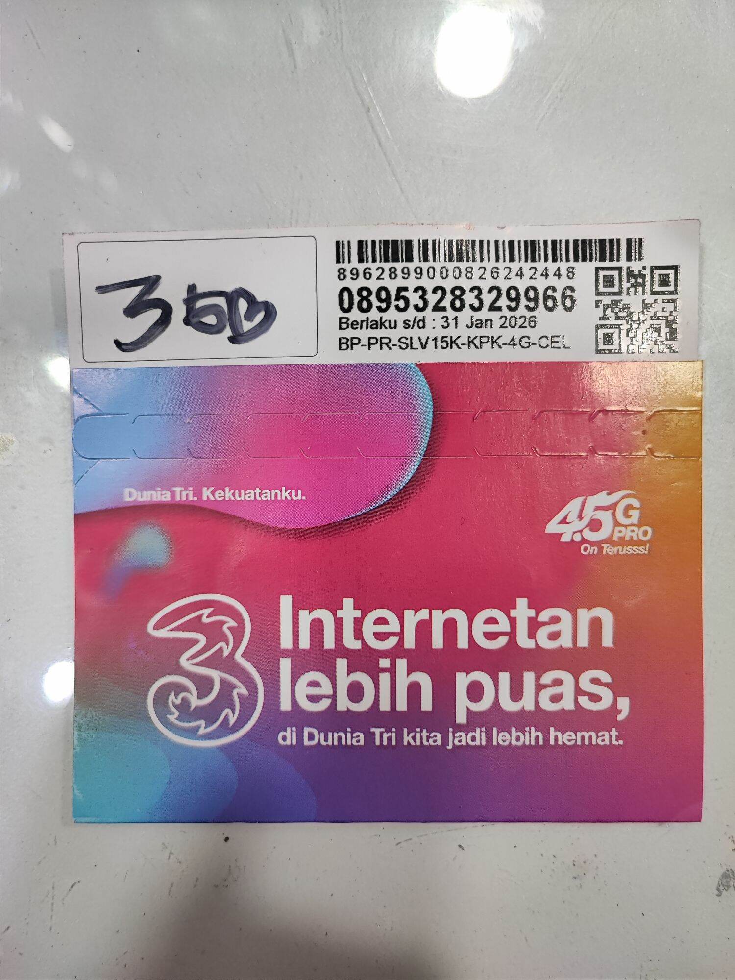 KARTU PERDANA TRI 3GB NASIONAL EXP 1TAHUN | Lazada Indonesia