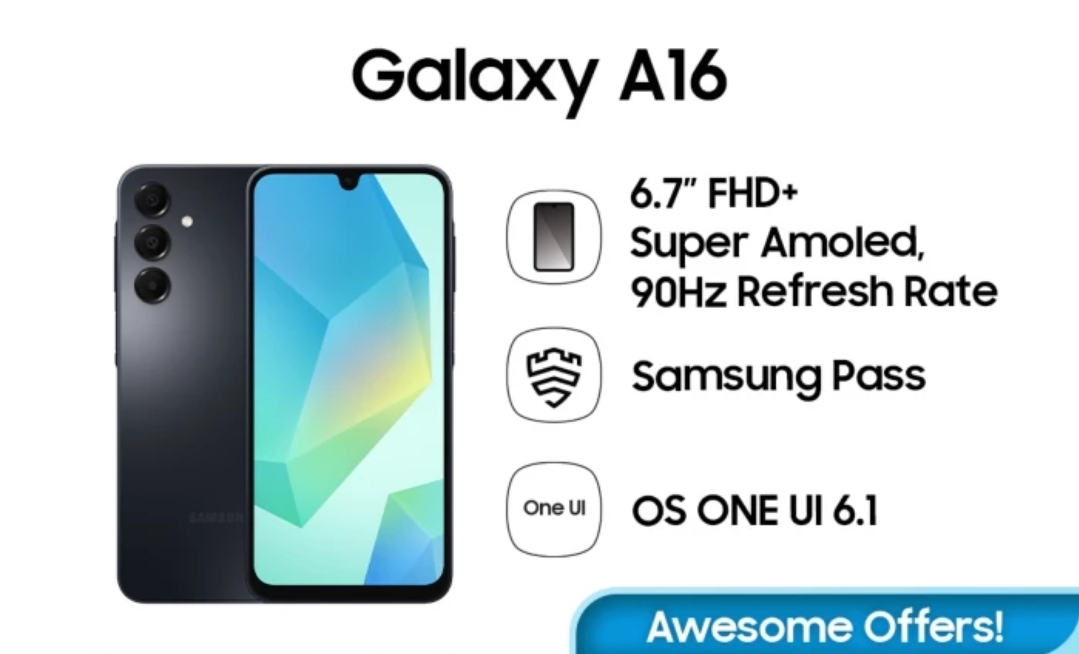 GALAXY A16 TE 8/128 BLACK Harga  3,200,000 Ringgit*Penghantaran Percuma