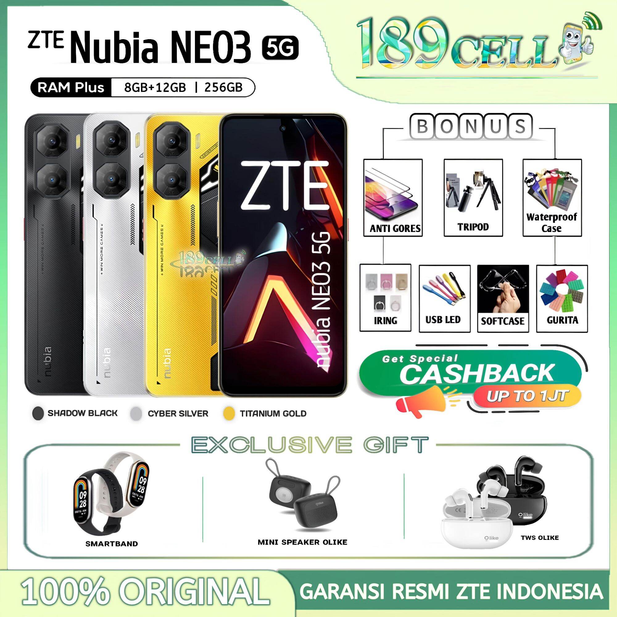 Zte Nubia Neo3 5g Ram 8/256Gb - Neo 3 5g Ram Plus 8Gb+12Gb Official Warranty Zte Indonesia Harga  2,709,900 Ringgit*Penghantaran Percuma