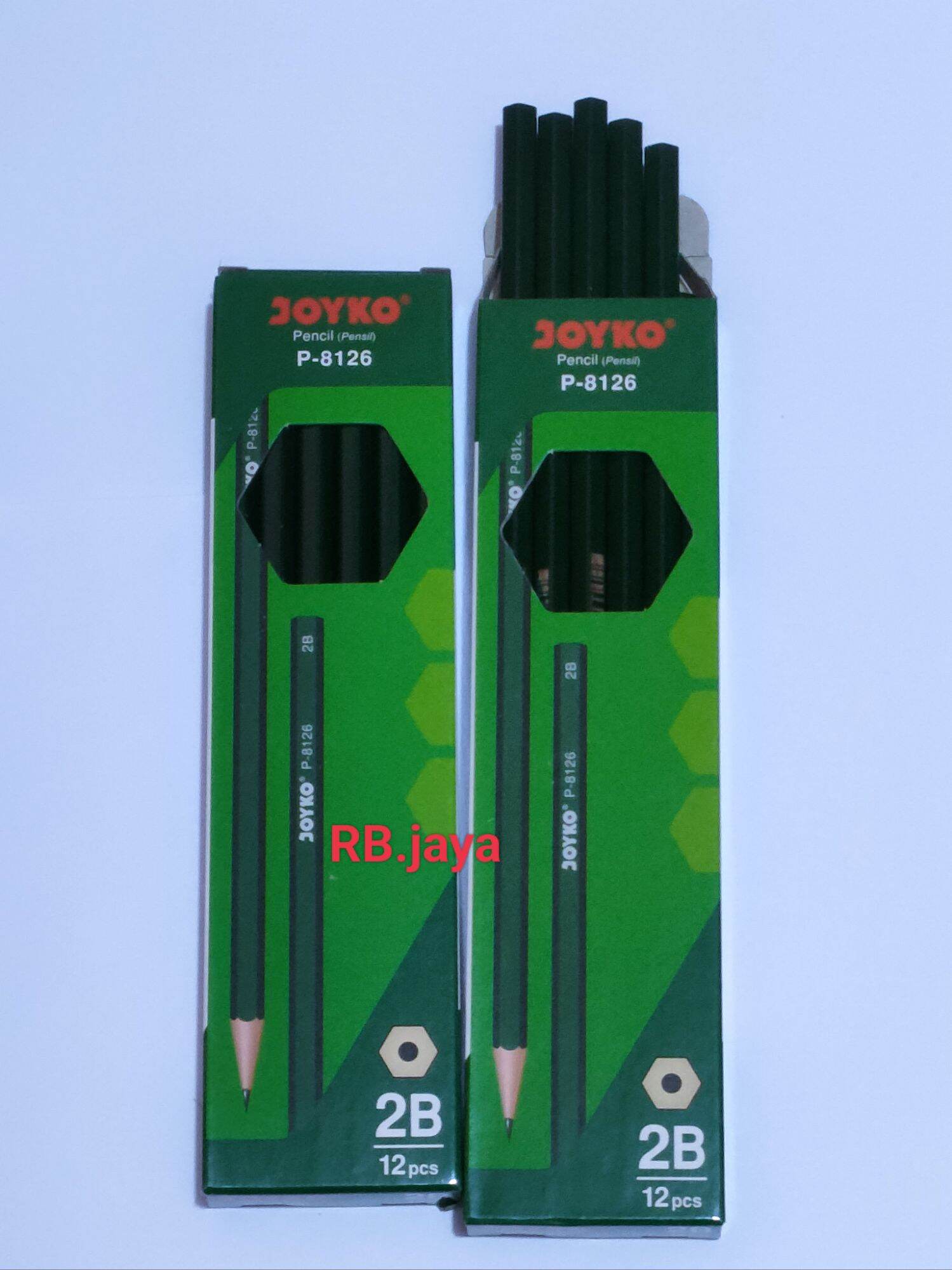 (promo) 1 pack isi 12 pcs pensil 2B joyko P-88 / pensil 2B joyko hijau