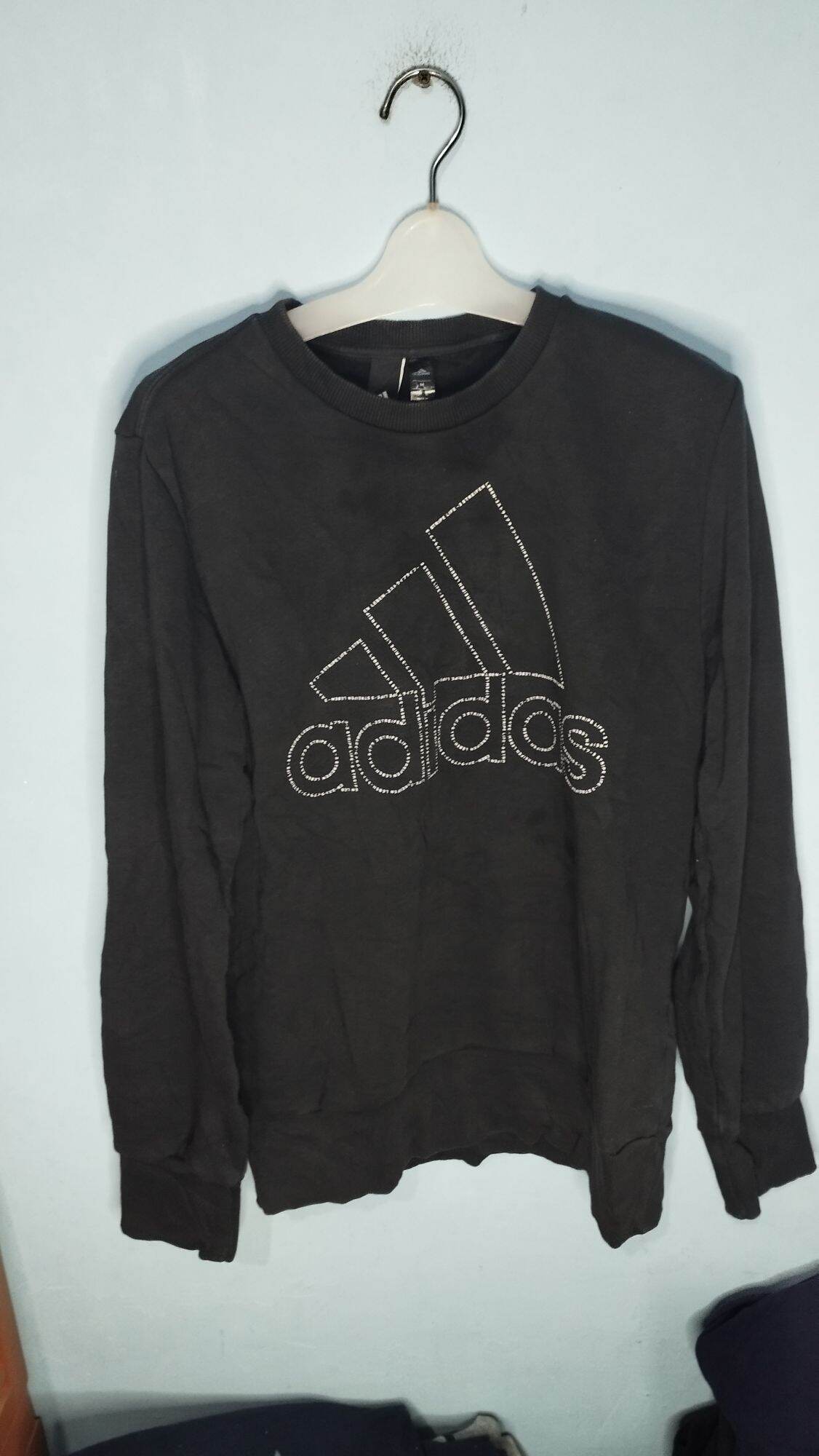 CREWNECK ADIDAS BIG LOGO Kaos Casual Crew Neck Kaos Pull Over Logo