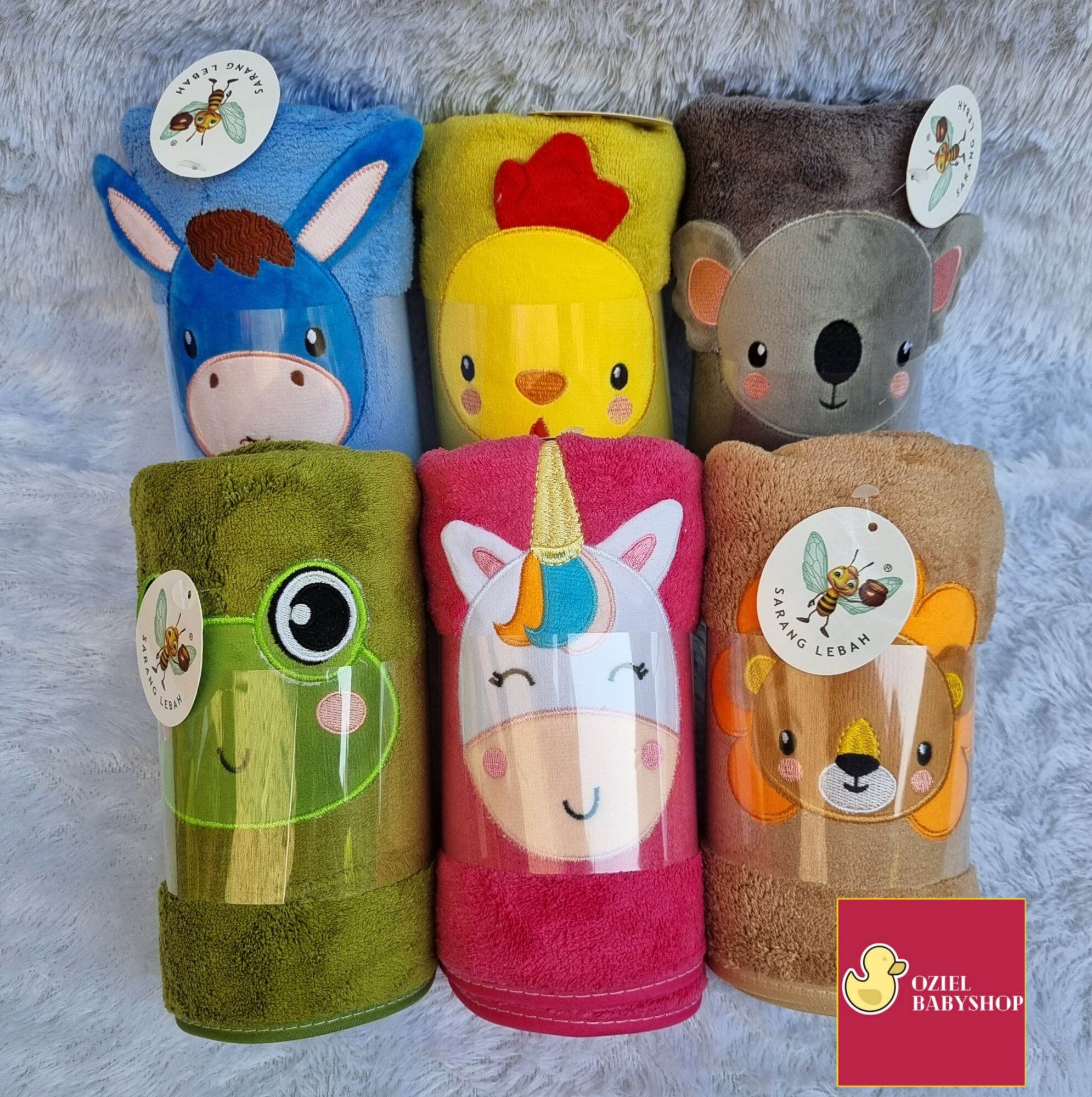 TERMURAH !! HANDUK BAYI SARANG LEBAH UKURAN 50X100CM KARAKTER KUPING dan ANIMAL BAHAN MICROFIBER SUPER LEMBUT HANDUK BAYI IMPORT
