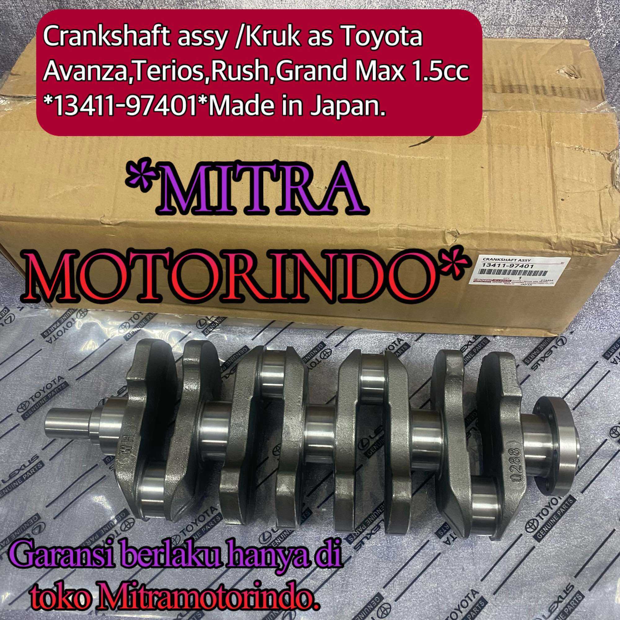 Crankshaft assy/Kruk As Toyota Avanza,Rush,Terios,Grand max 1.5cc 13411-97401 Made in Japan Harga 1,650,000 rupiah*Gratis Ongkir