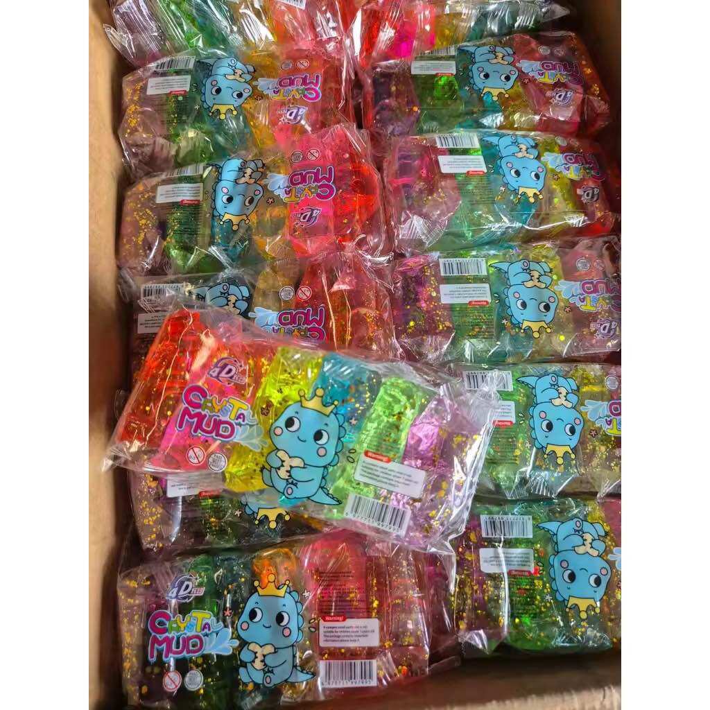 VIRAL PROMO CRYSTAL MUD SLIME PACK IMPORT 6 WARNA / SLIME BENING ISI 6