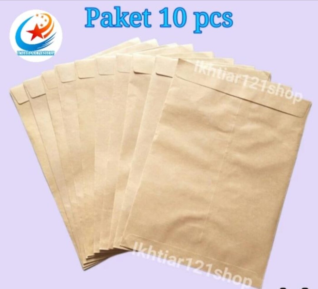 10 lembar amplop kertas coklat ukuran A4 25x32cm/amplop dukumen