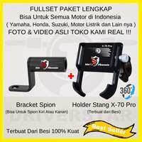 ( FULLSET ) Holder Stang MoTo Phoenix X-70 Pro + Bracket Dudukan Holder Motor