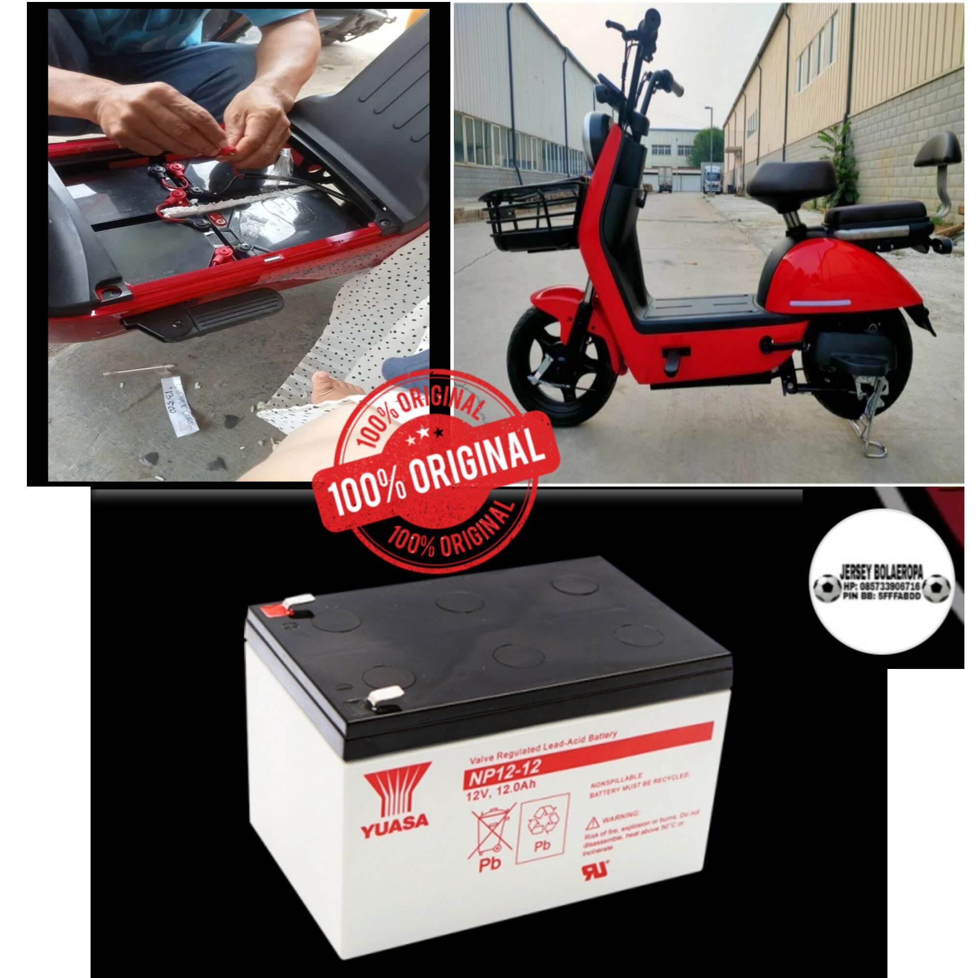 Baterai Aki Sepeda Listrik merk Yuasa original Giá 685,000 Đồng*Miễn phí vận chuyển