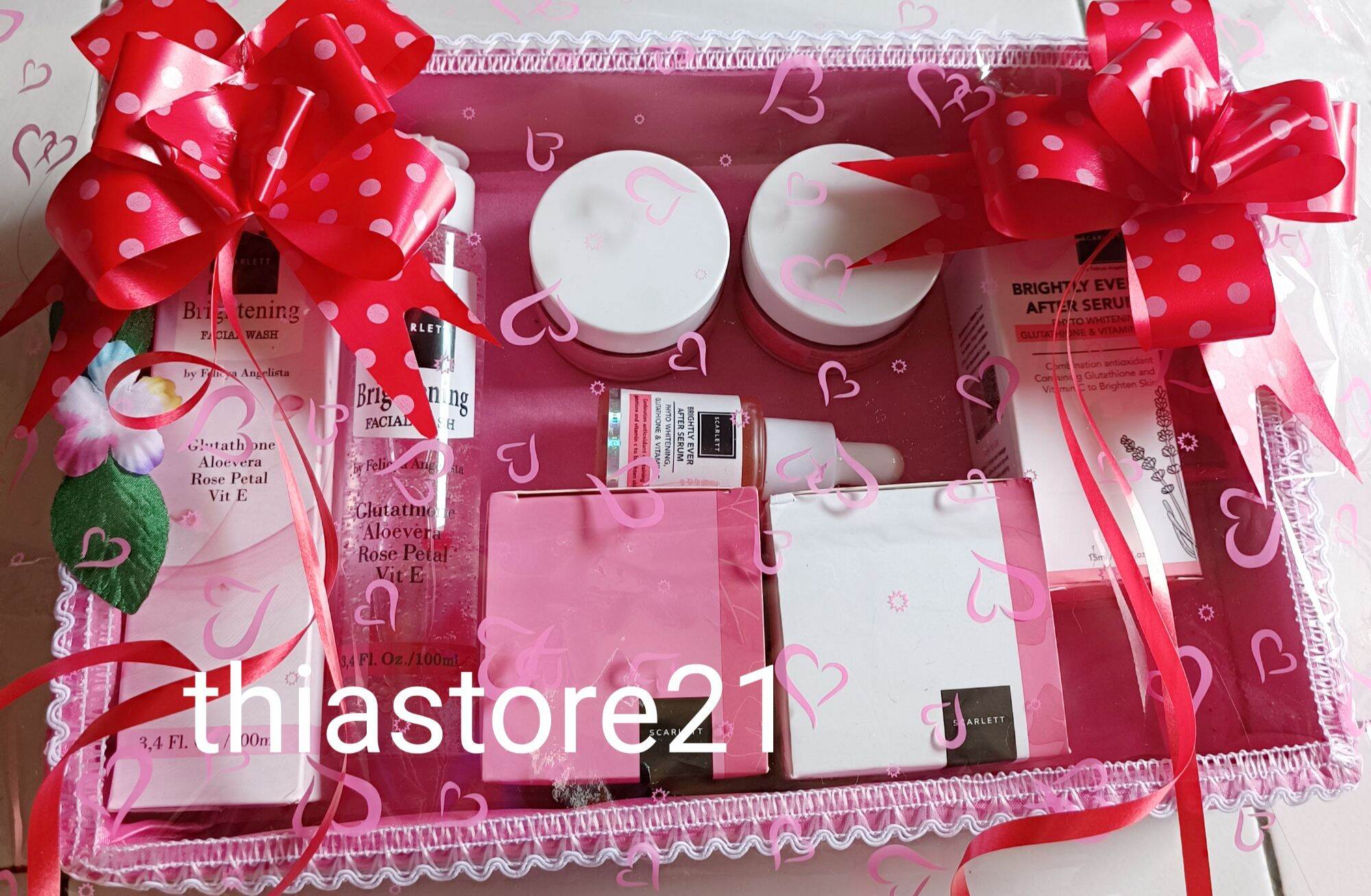 Paket Seserahan Scarlett Brightening Skincare Glowing/ Kosmetik Seserahan Scarlett Brightening