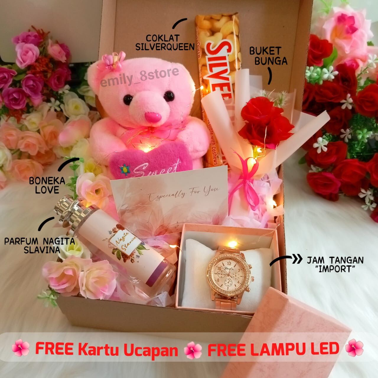 (READY) KADO ULANG TAHUN CEWEK HADIAH ANNIVERSARY KADO VALENTINE Hamper kado murah giftbox cewek hadia…