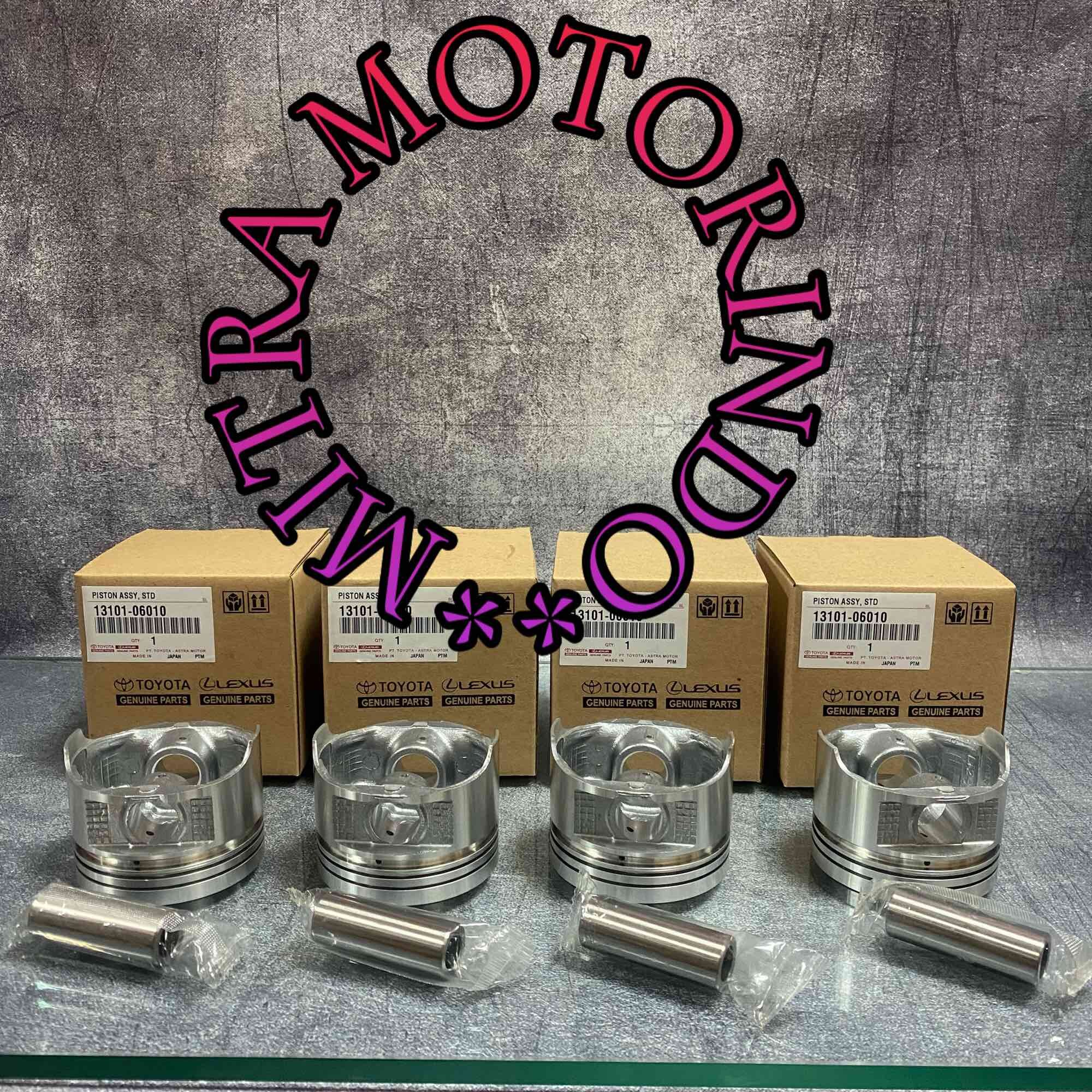 Piston Assy/Seher Toyota Kijang 7K Carburator/7K Karbu 1Set Grade A Japan 13101-06030 Harga 605,000 rupiah*Gratis Ongkir