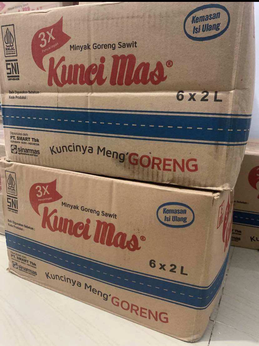 Kunci Mas Cooking Oil 2 Liter 1 Box Contains 6 Pcs Harga 264,500 rupiah*Gratis Ongkir