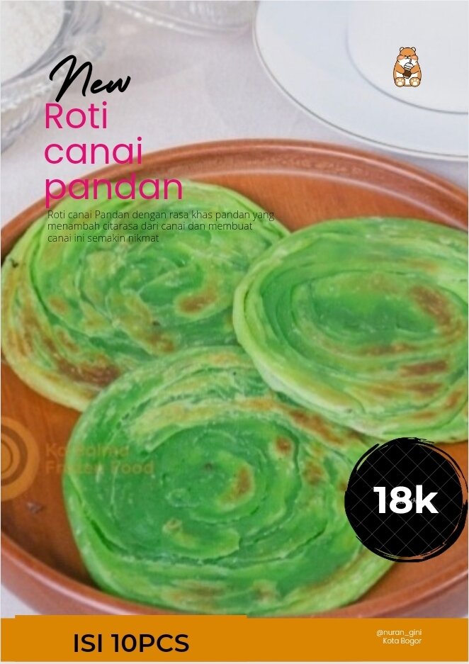 Roti Canai Cane Roti Maryam Pandan [isi 10pcs] Lazada Indonesia