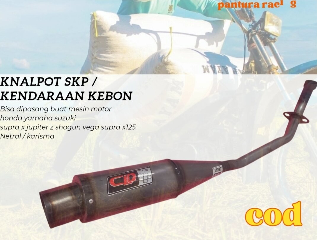 Bobokan Cld Exhaust for Garden / Field Vehicles Honda Yamaha Suzuki Neutral / Karisma Engine Harga 49,000 rupiah*Gratis Ongkir