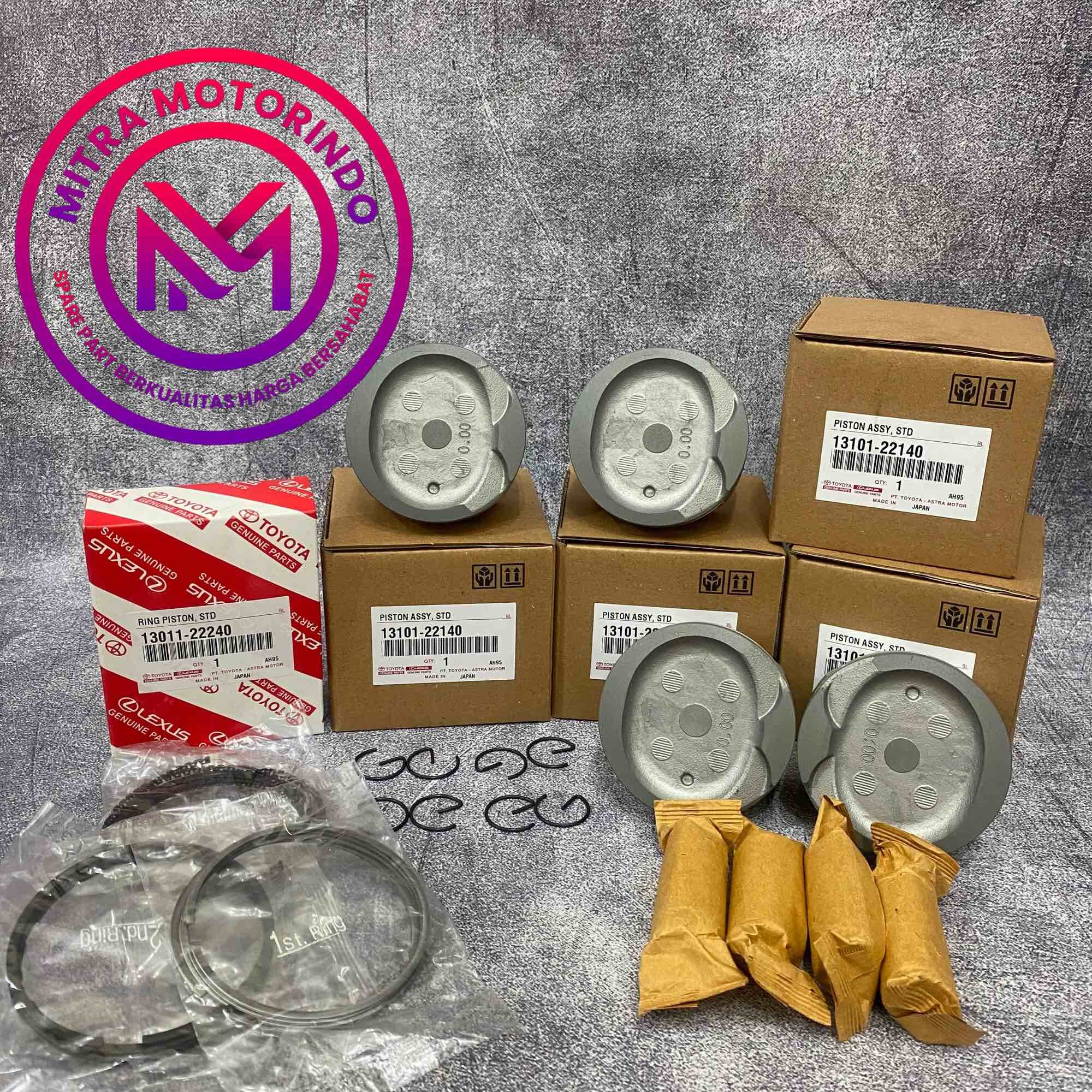 Paket Piston&Ring Piston/Paket Seher Set Toyota Corolla Altis 1.8cc 1ZZ (1set) 13101-22140/13011-22240 Harga 1,200,000 rupiah*Gratis Ongkir