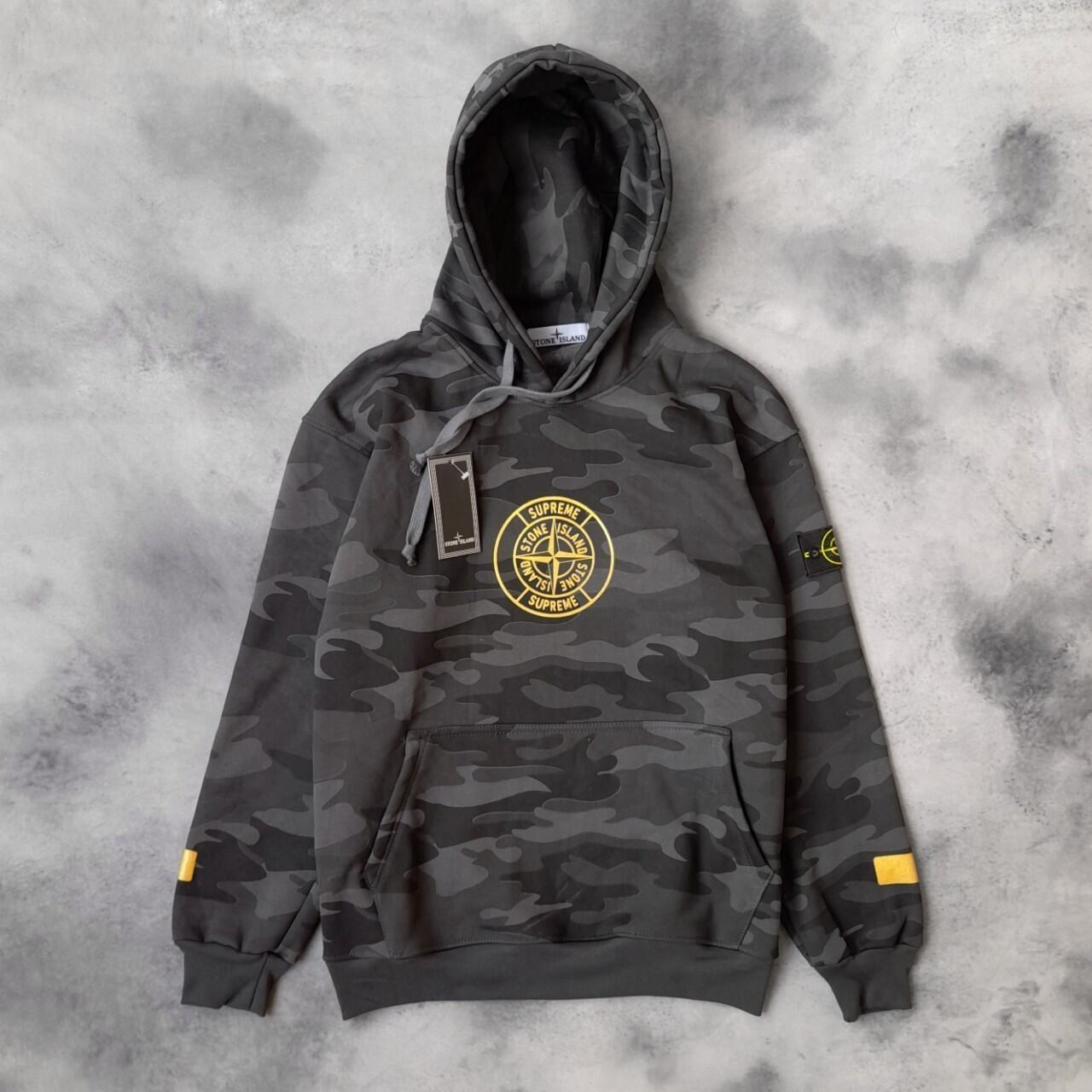 Hoodie stone island x on sale supreme