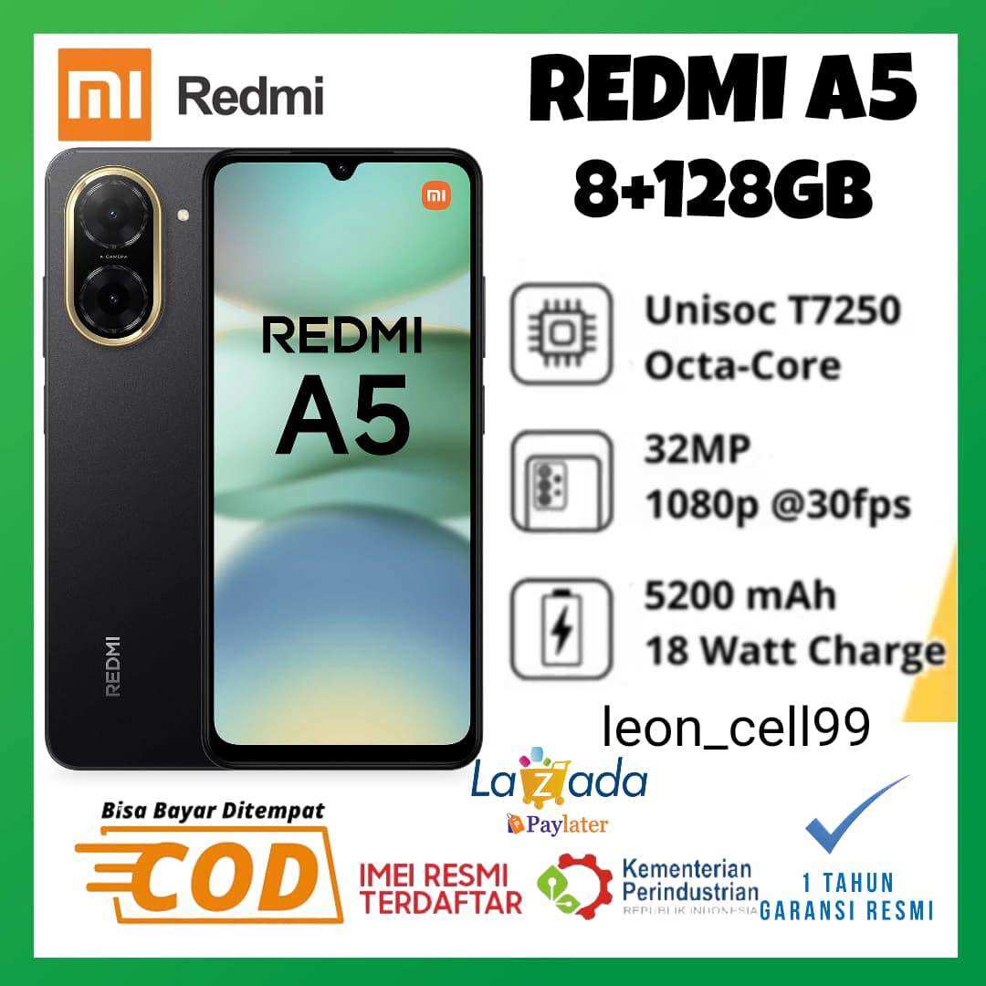 Redmi A5 RAM 8 + 128 GB fast charging camera 32 mp batrai 5200 official warranty Tam Harga  1,235,000 Ringgit*Penghantaran Percuma