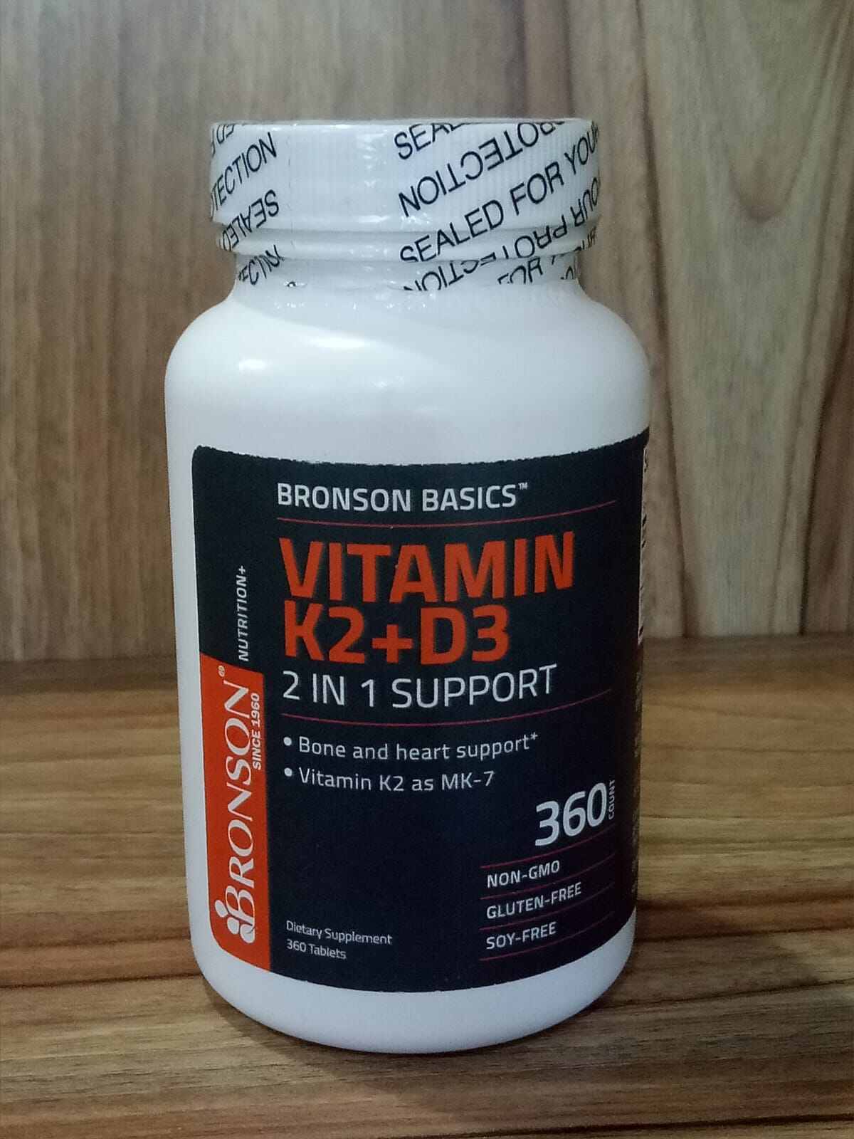 Ready Exp. 11/23 Bronson Basics Vitamin K2 Plus D3 360 Tablet D3