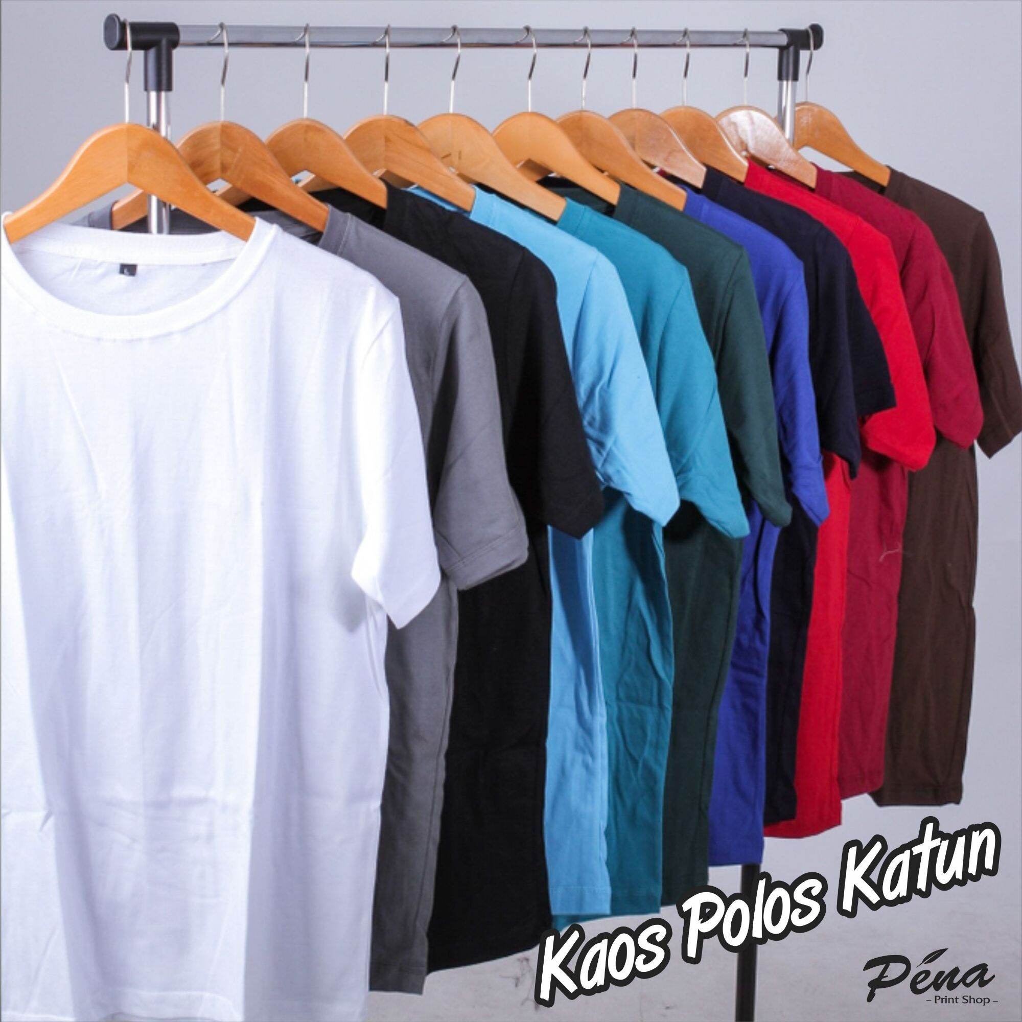 Kaos Polos Katun Premium 24s Adem Nyaman Standar Distro Lazada Indonesia