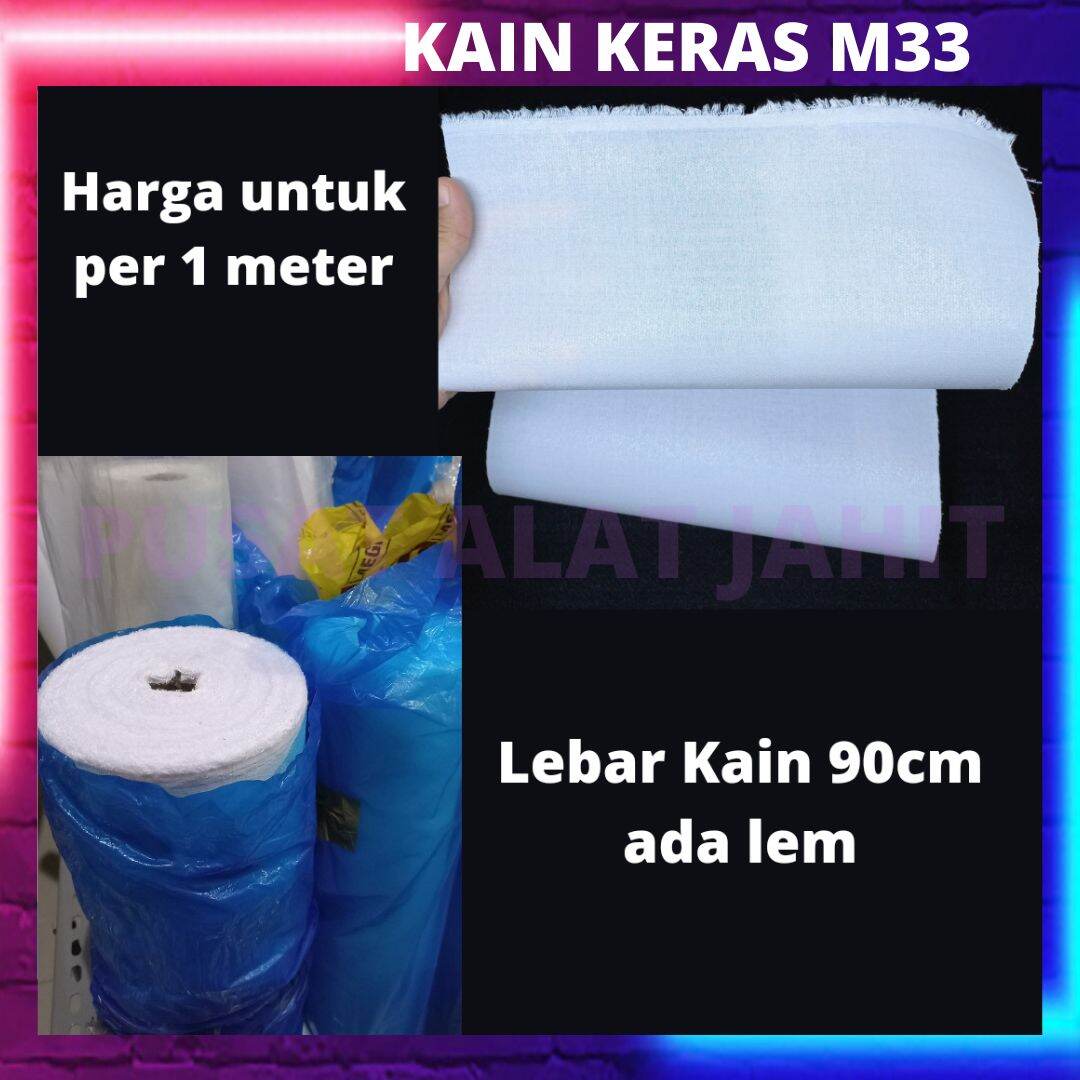 M33 KAIN KERAS TANGERINE STAFLEX STAFLEKS STAPLEKS STAPLEX LAPISAN TAS KERAH ADA LEM M33 PER 1 METER
