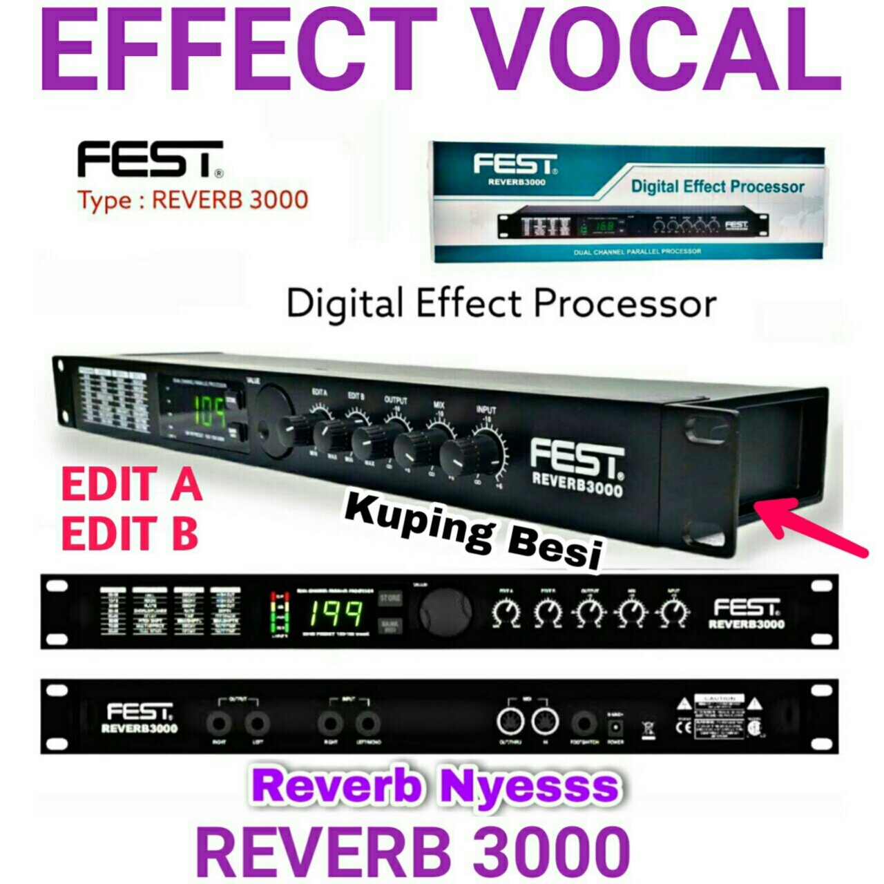 Effect vocal FEST REVERB3000 efek vocal FEST REVERB 3000 original ...