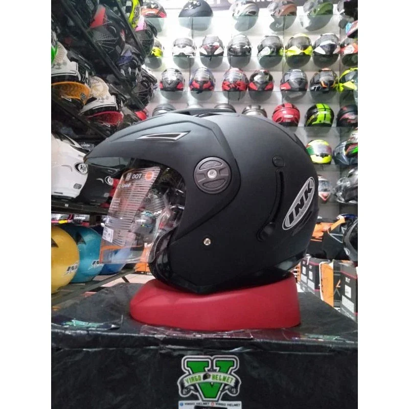 HELM INK T1 SOLID BLACK DOFF| DOUBLE VISOR SNI DOT Harga 505,000 rupiah*Gratis Ongkir