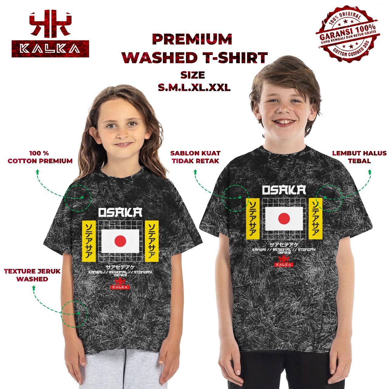 Baju Kaos Anak Laki Laki Sandwash USA Washet Kaos Distro Washed Baju Kaos Atasan Anak Washing
