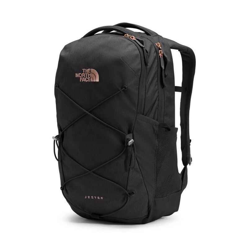 north face jester backpack white and rose gold