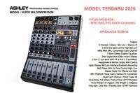 MIXER ASHLEY SUPER M4 COMPRESSOR ORIGINAL / MIXER AUIDO 4 CHANNEL ASHLEY SUPER M4 COMPRESSOR EFFECT REVERB 256 DSP
