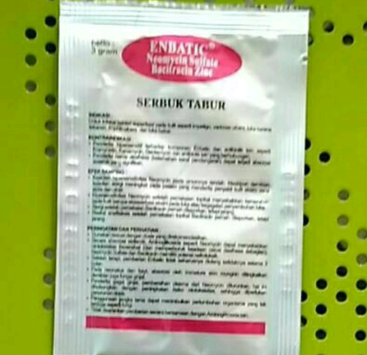 Enbatik Bubuk (Obat Tabur Luka, Luka Bakar, Sunat & Semua Jenis Luka