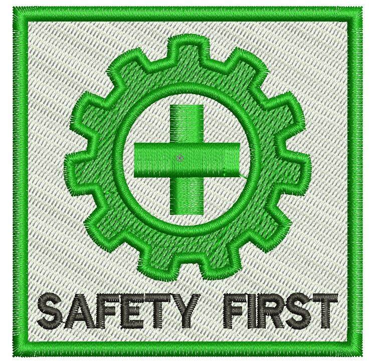 Bordir Logo Safety First K3 Velcro 