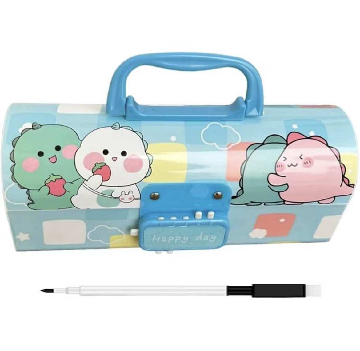 Kotak Pensil Pin Pasword Dino Kax 300 Bahan Plastik
