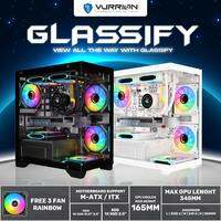Casing Gaming Vurrion Glassify Free 3 Fan Framless Design