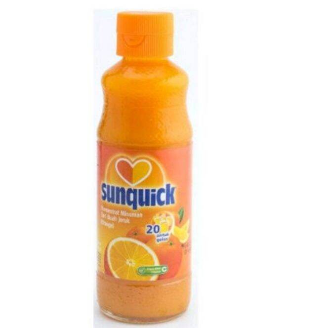 sari buah jeruk minuman kemasan botol kaca sunquick 330 ml | Lazada ...