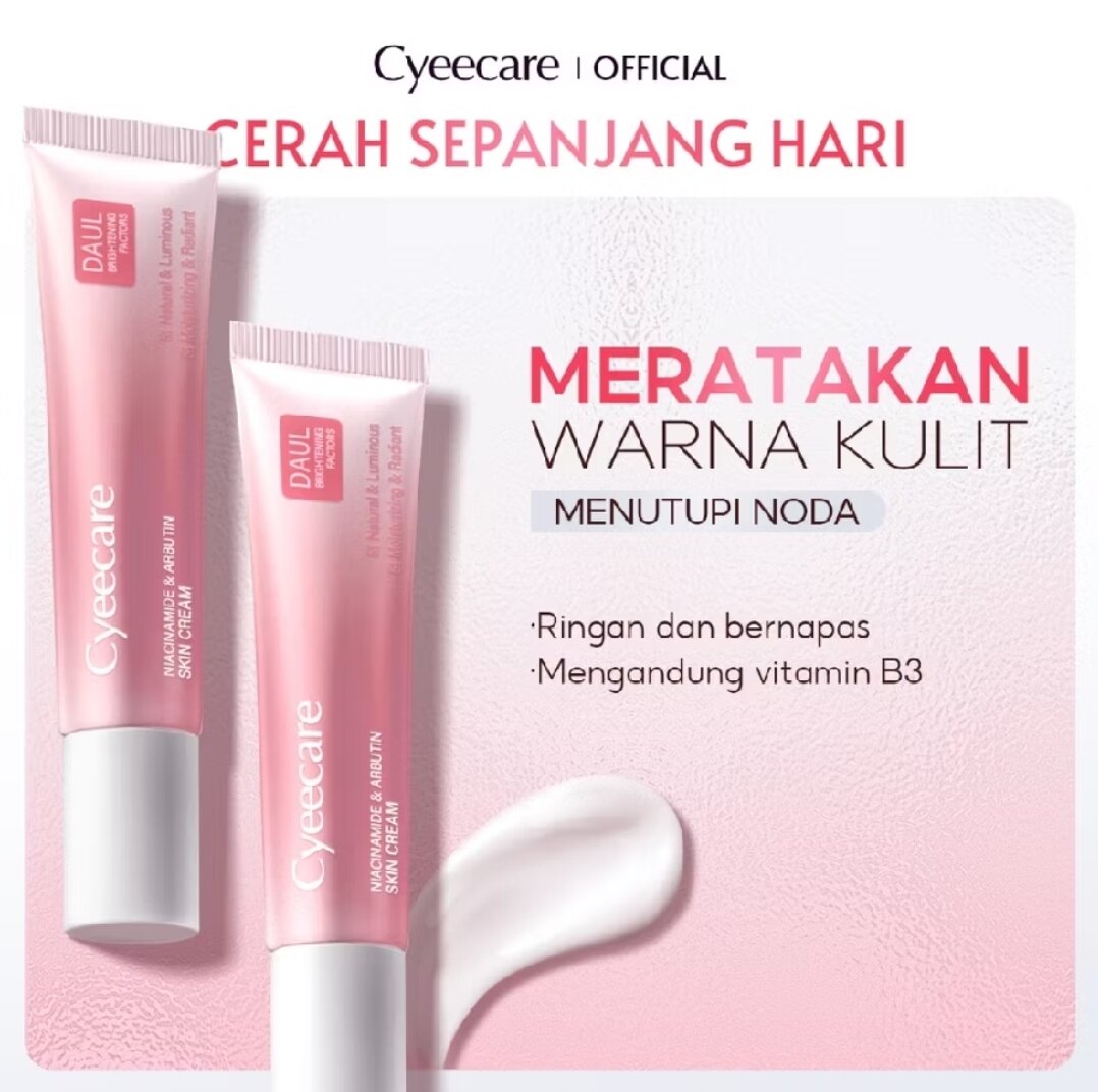 Cyeecare tone up cream pencerah wajah glowing instan moisturizer pelembab wajah