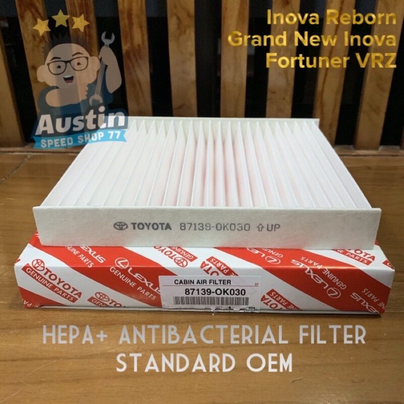 Filter AC Filter Kabin Grand New Innova Reborn,Fortuner VRZ,Hilux Revo,Allnew Alphard,Allnew Camry 87139-0K030 Harga 25,000 rupiah*Gratis Ongkir