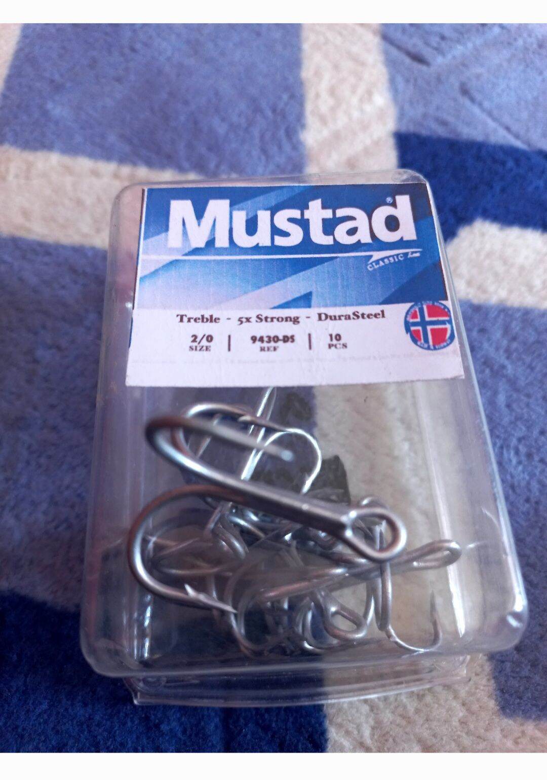 Mustad Treble 5X Strong DuraSteel 2 Hook - 9430-DS