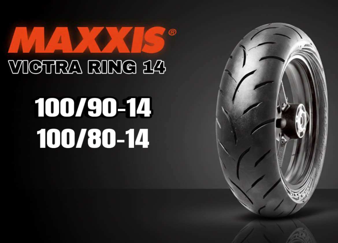 Maxxis victra ring 14 100/80-14 100/90-14 tubeless outer tube Harga 403,081 Ringgit*Penghantaran Percuma