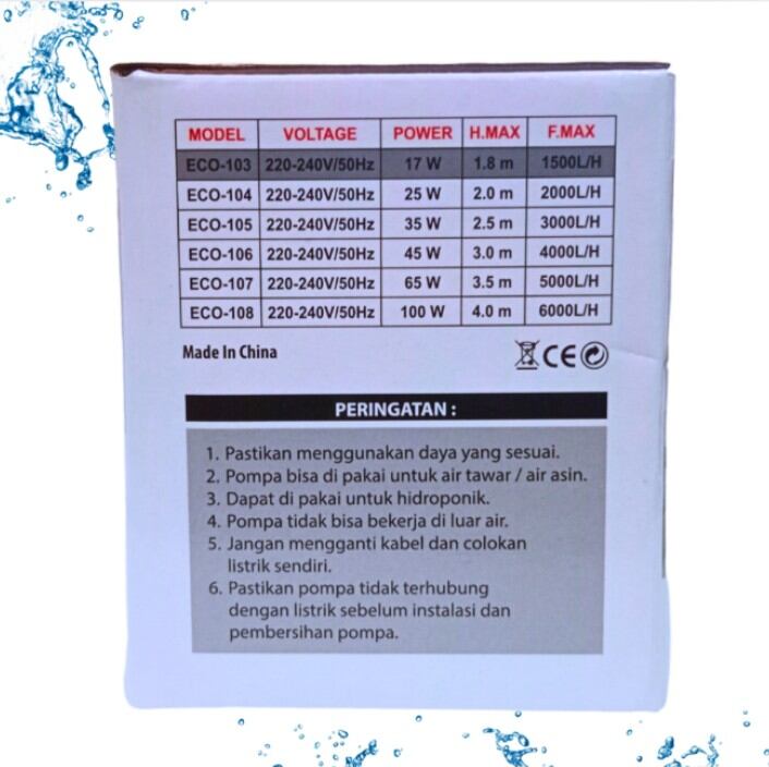 KANDILA ECO 103 POMPA KOLAM KECIL AQUARIUM AQUASCAPE