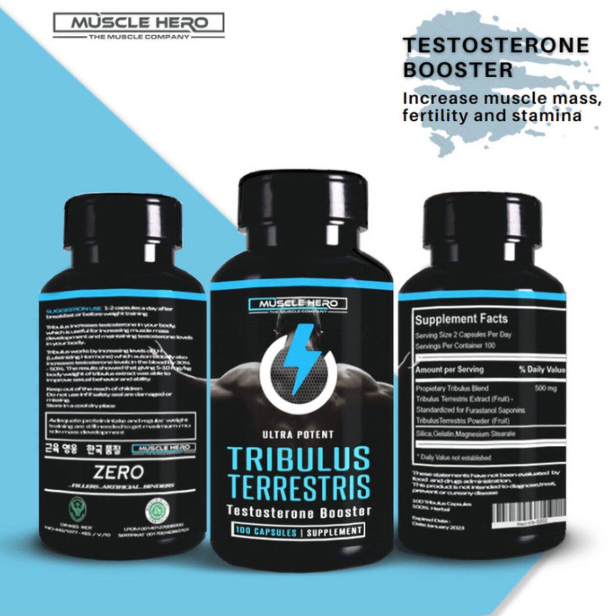 [BISA COD] Tribulus Terrestris Testosterone Booster Ultra Potent Untuk ...