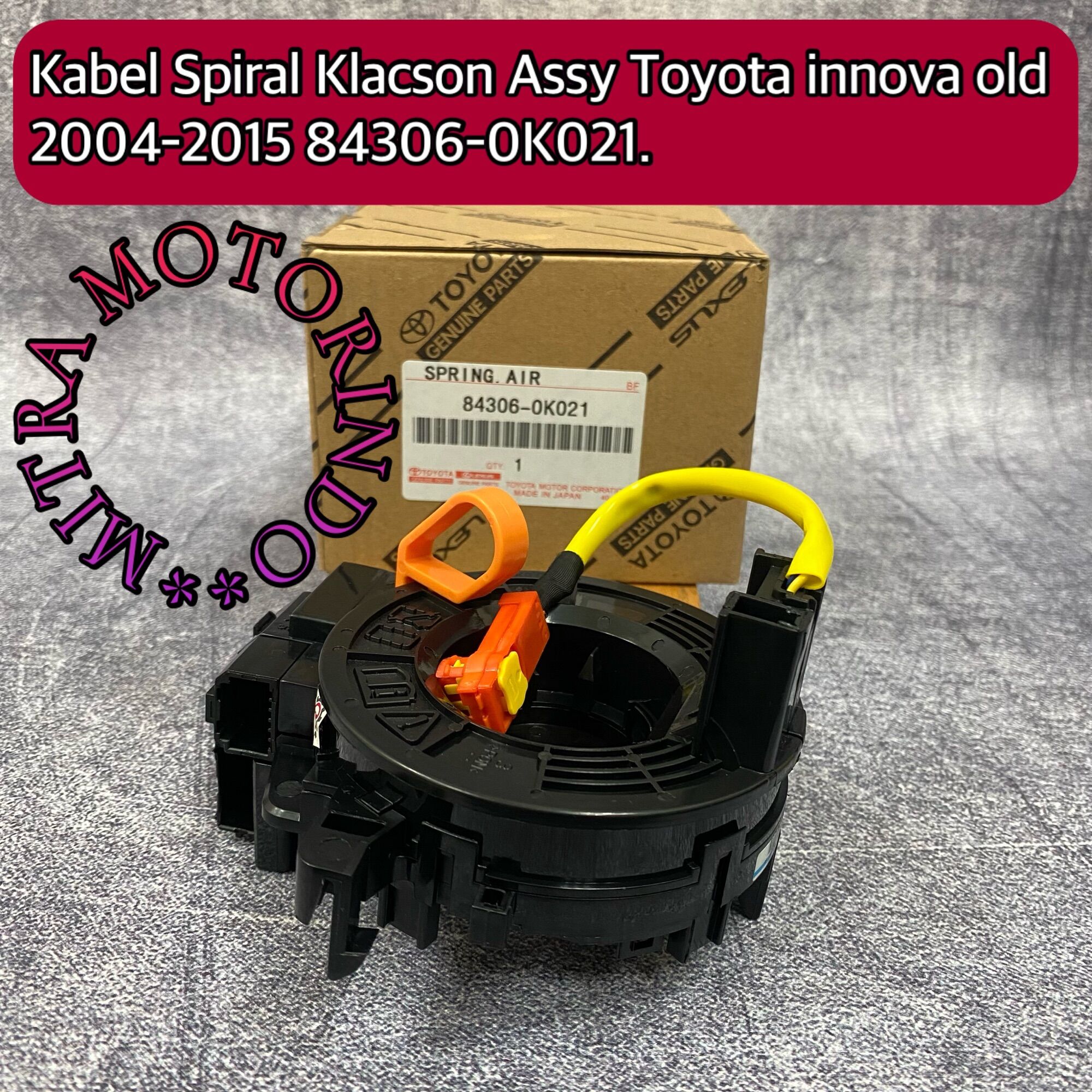 Kabel spiral klacson sub assy Toyota innova old 2004-2015 84306-0K021 Garansi Harga 245,000 rupiah*Gratis Ongkir