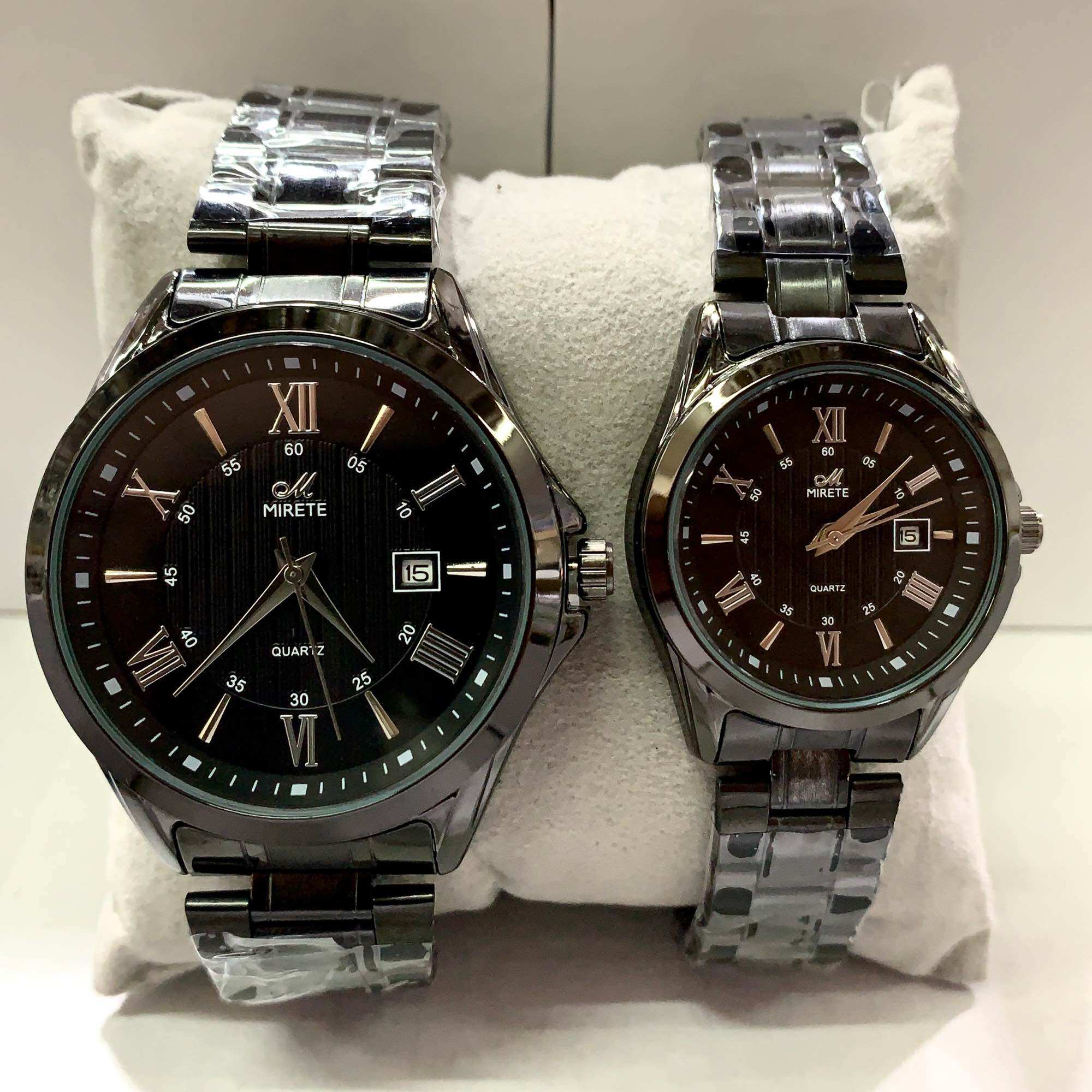 Mirete Original Jam Tangan Couple/Pasagan Tahan Air Stainless Steel Tanggal Aktif |Jam Tangan Wanita|J…