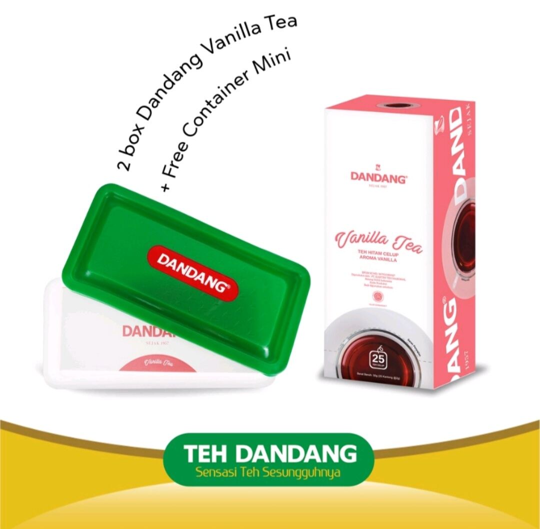 Teh Dandang 2 Box Free Container Mini Teh Dandang Vanilla Lazada Indonesia 7263