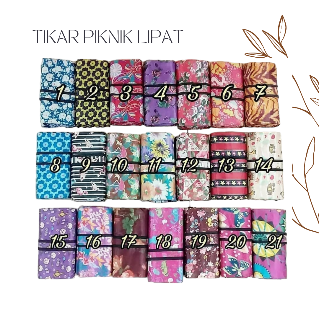 TIKAR PIKNIK KARPET LANTAI LIPAT MICROSATIN WATERPROOF 300X150